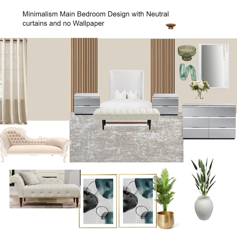 Minimalist Off white/ Neutral Curtains Design Color Scheme with No wallpaper Hanny Mood Board by Asma Murekatete on Style Sourcebook