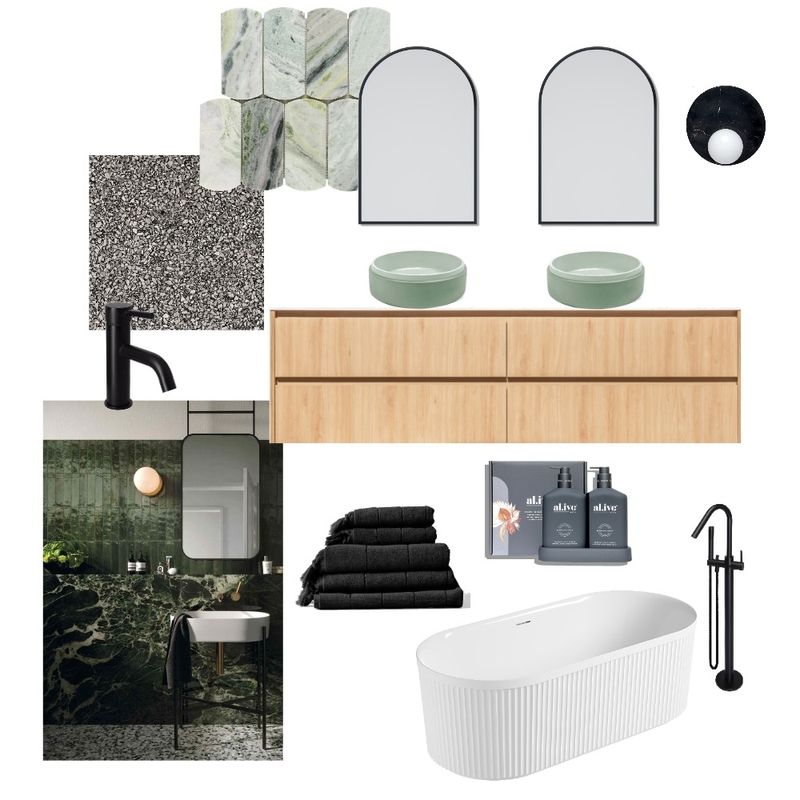 green marble contemporary bathroom Mood Board by Suite.Minded on Style Sourcebook