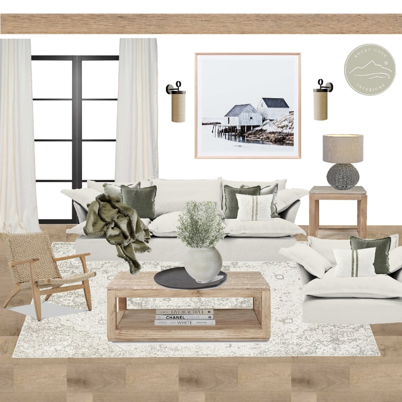 Transitional meets sophisticated coastal lounge Mood Board by Rockycove Interiors on Style Sourcebook