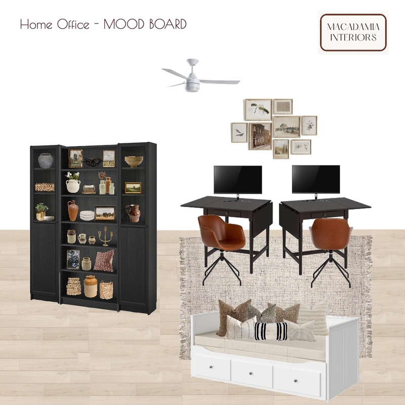 Home Office (Black Oak Effect Billy combo) Mood Board by Casa Macadamia on Style Sourcebook