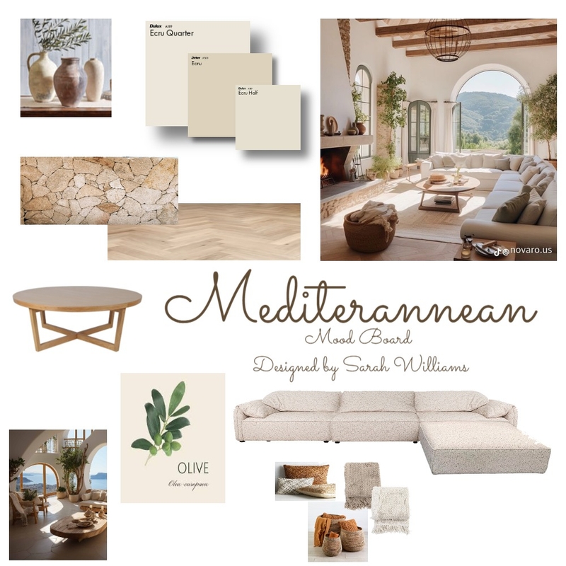 Mediterranean Mood Board Mood Board by SarahL on Style Sourcebook