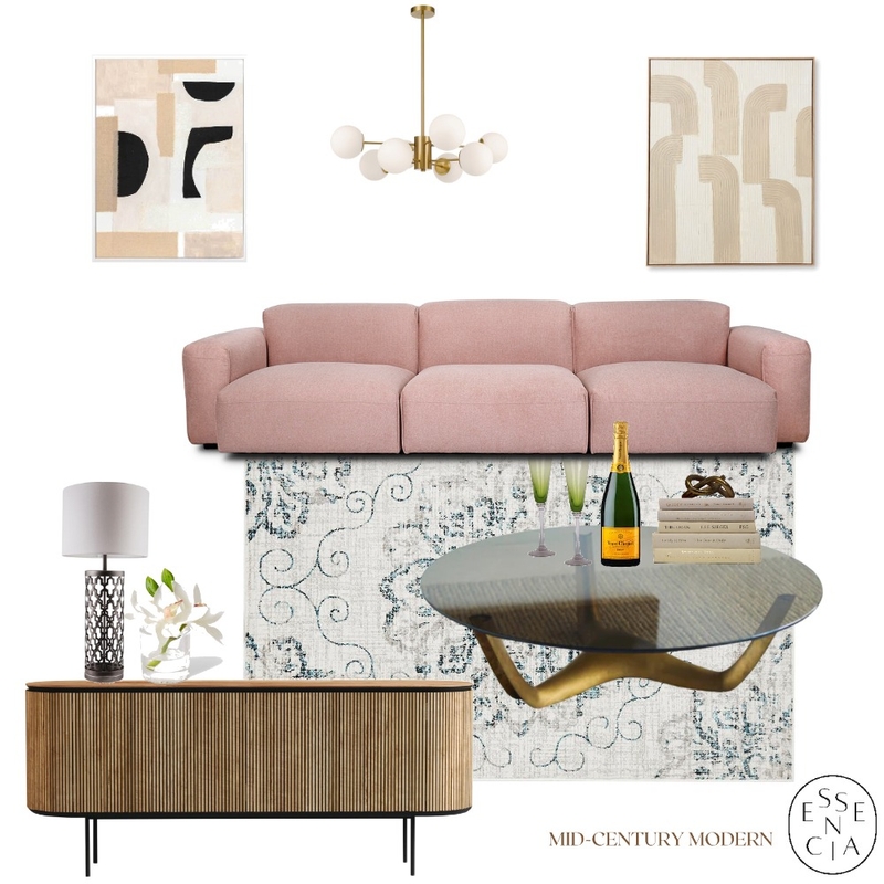 Soft feminine lounge Mood Board by Essencia Interiors on Style Sourcebook