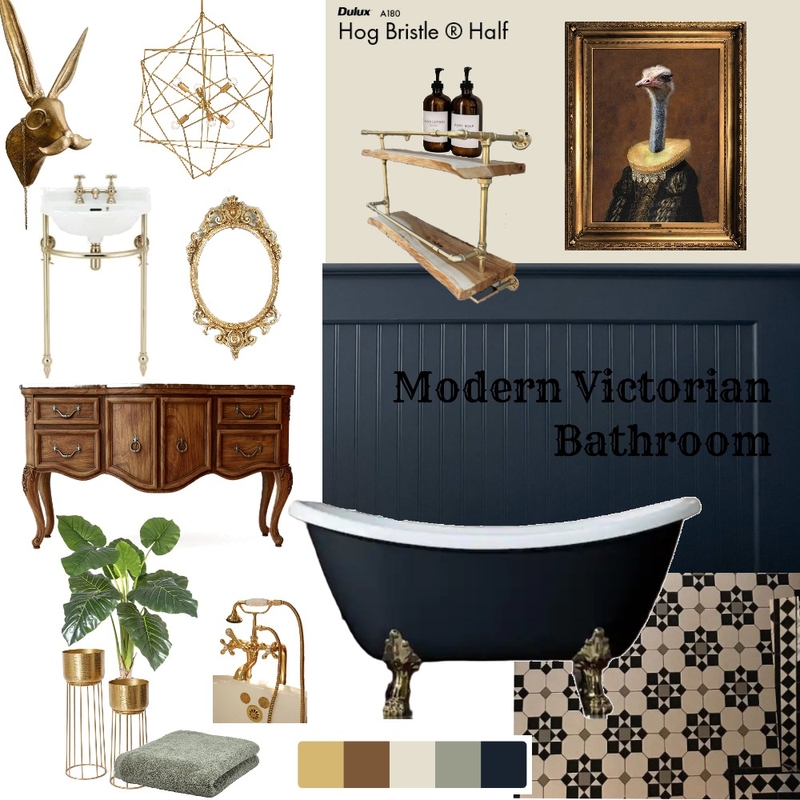 Room Specific - Modern Victorian Bathroom Mood Board by ZuriDesigns on Style Sourcebook