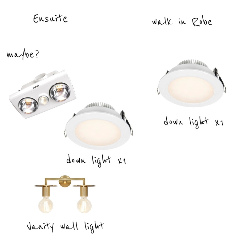 Lighting - enuite/walk in robe Mood Board by sally@eaglehawkangus.com.au on Style Sourcebook