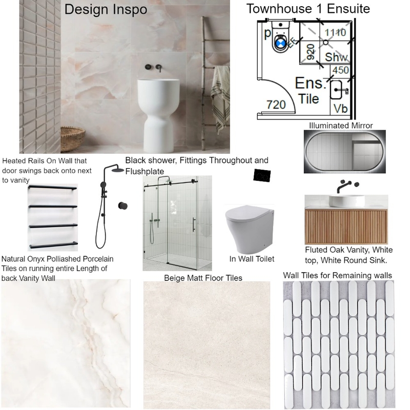 Cheryl Townhouse 1 Ensuite Mood Board by staged design on Style Sourcebook