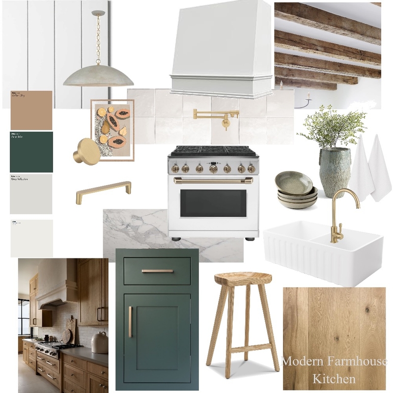 Modern farmhouse kitchen Mood Board by Courtney Hazbic Interiors on Style Sourcebook