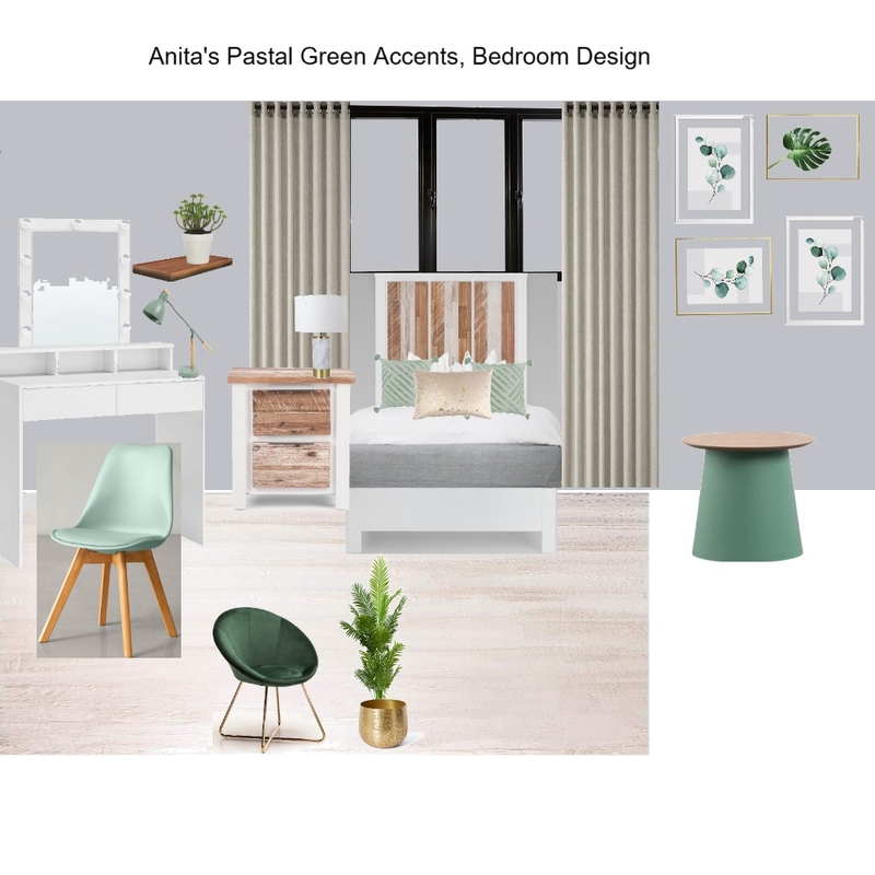 Anita's Pastel Green Bedroom Design - Caroline Mood Board by Asma Murekatete on Style Sourcebook