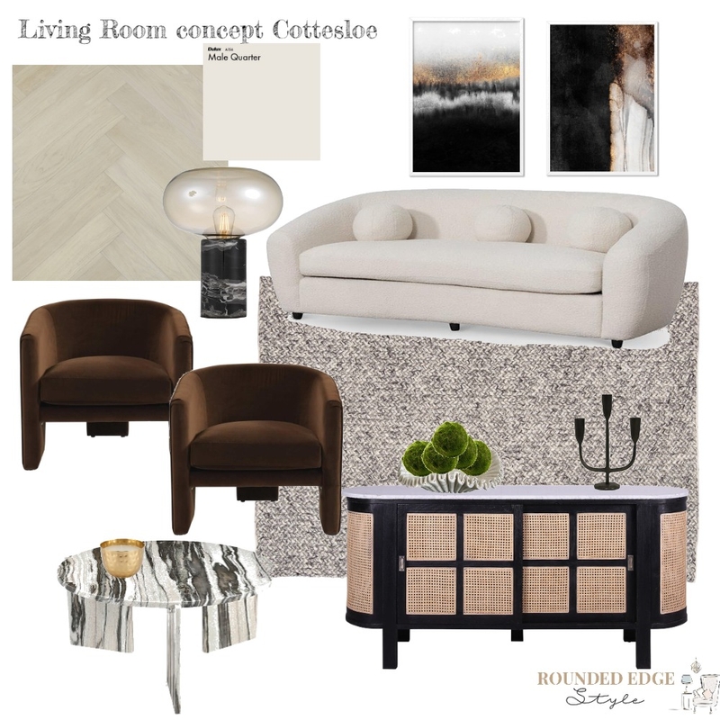 Living room concept Cottesloe Mood Board by roundededgestyle on Style Sourcebook