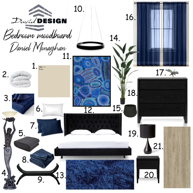 Daniel Monaghan Bedroom Mood Board by Alex on Style Sourcebook