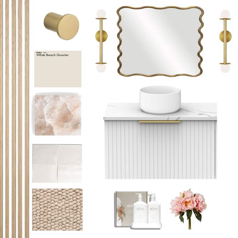 bathroom concept brushed gold elegant Mood Board by Lilydale Tiles on Style Sourcebook