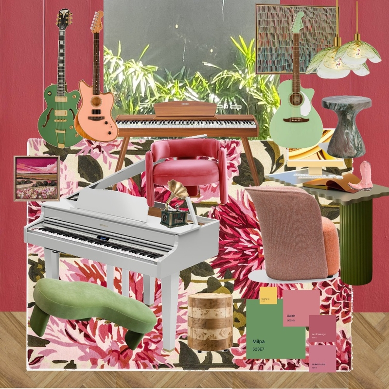 Studio - Green, Pink, Blue Mood Board by dl2407 on Style Sourcebook