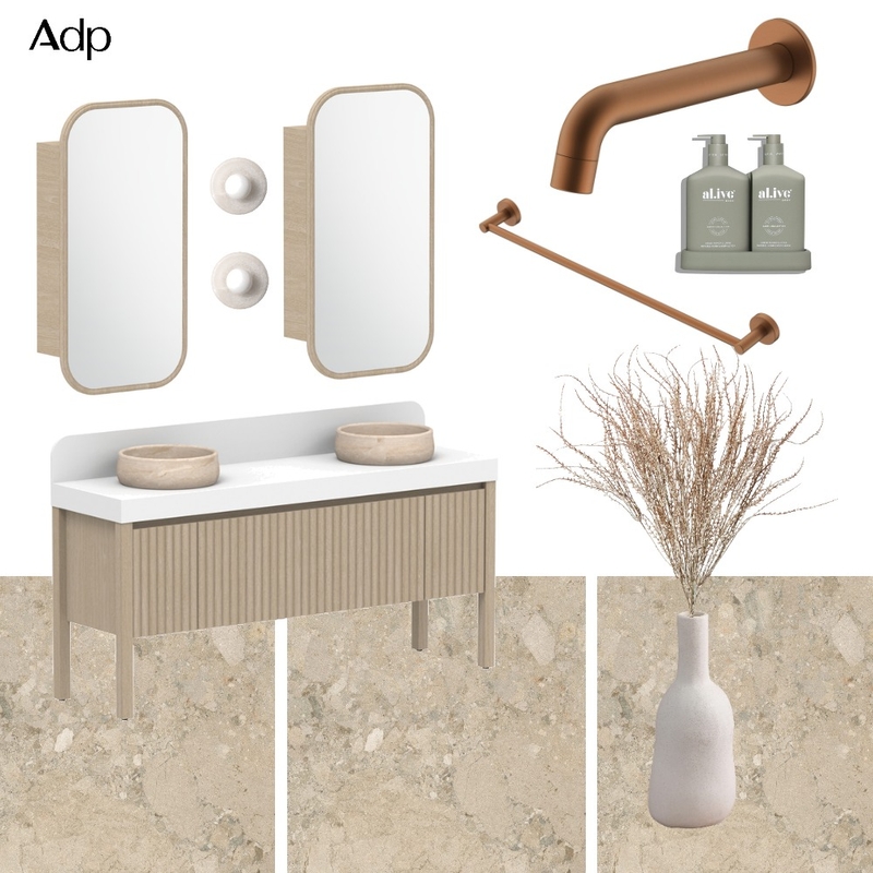 The Harper Vanity | Coastal Oak Mood Board by ADP on Style Sourcebook