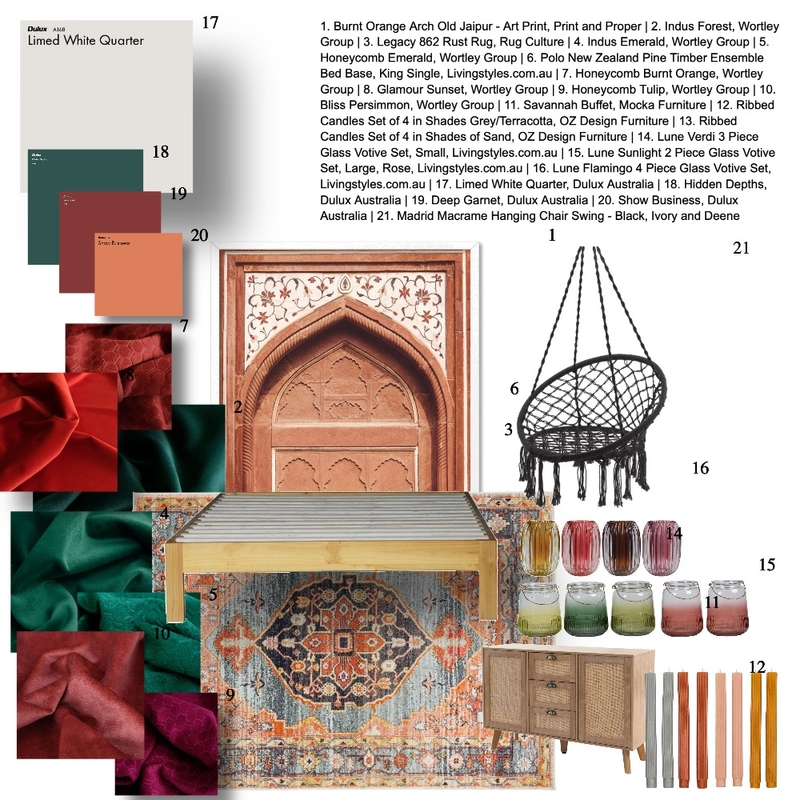 boho bed Mood Board by studiodee on Style Sourcebook