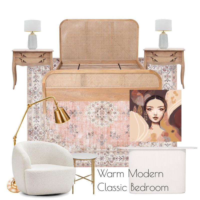 Warm Modern Classic Bedroom Mood Board by ponderhome on Style Sourcebook