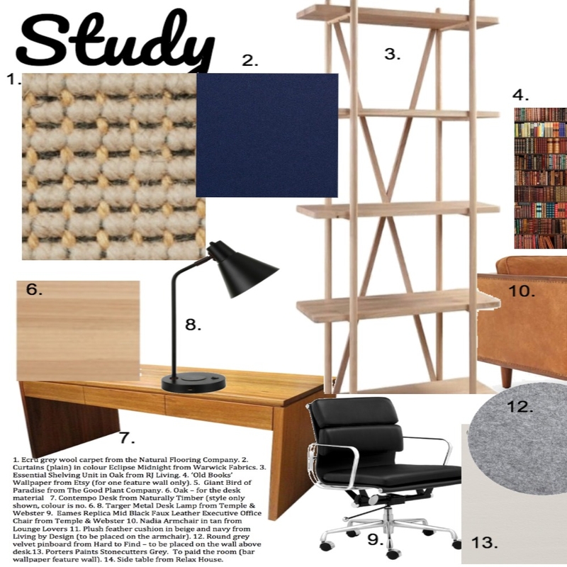 Study Mood Board by jominnaclancy@gmail.com on Style Sourcebook