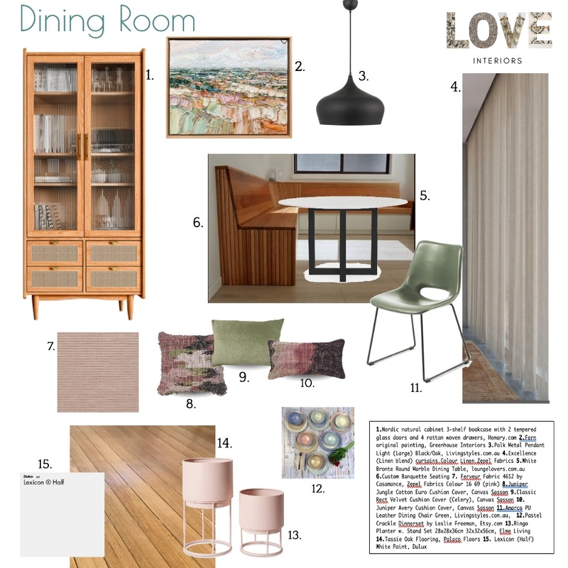 Dining Room - C&D Robinson Mood Board by jacinta.lerve@gmail.com on Style Sourcebook