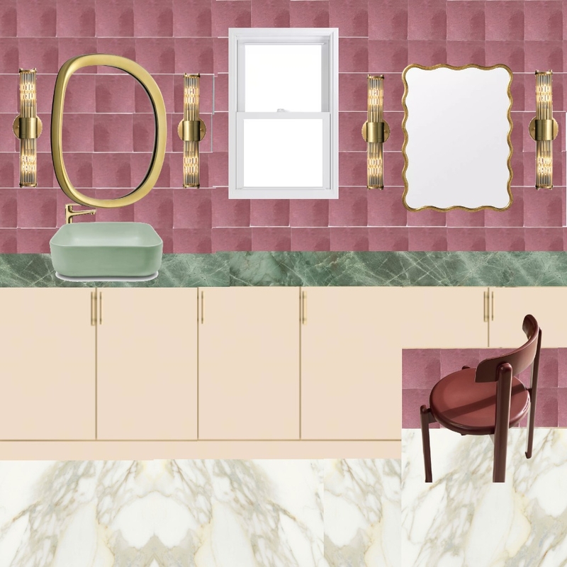 Ensuite - Pink, Green & Porcelain Blush Mood Board by dl2407 on Style Sourcebook