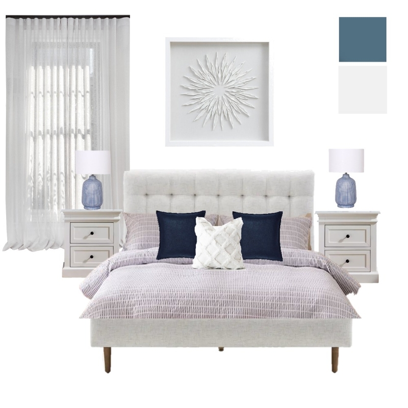 Guest Bedroom Sample Board - Mod 10 Assignment Mood Board by Louise Kempson on Style Sourcebook