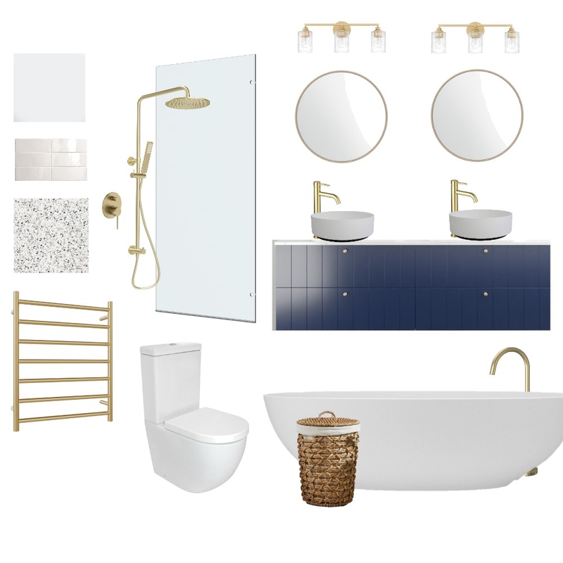 Sample Board - Bathroom - Module 10 Mood Board by Louise Kempson on Style Sourcebook