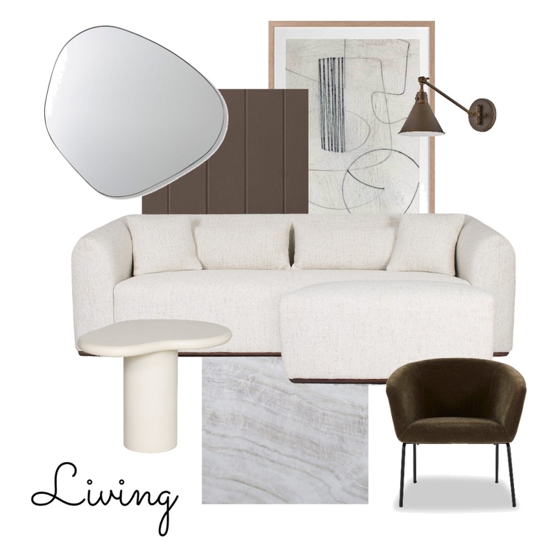 Brown Living Mood Board by Harriet Zhang on Style Sourcebook