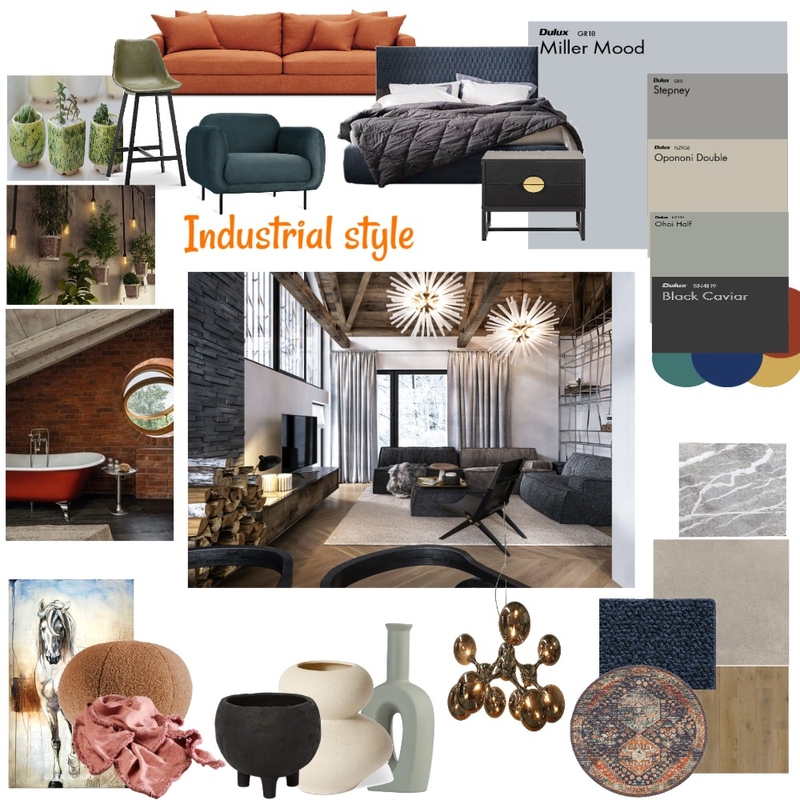 Industrial design style moodboard Mood Board by glovert791@gmail.com on Style Sourcebook