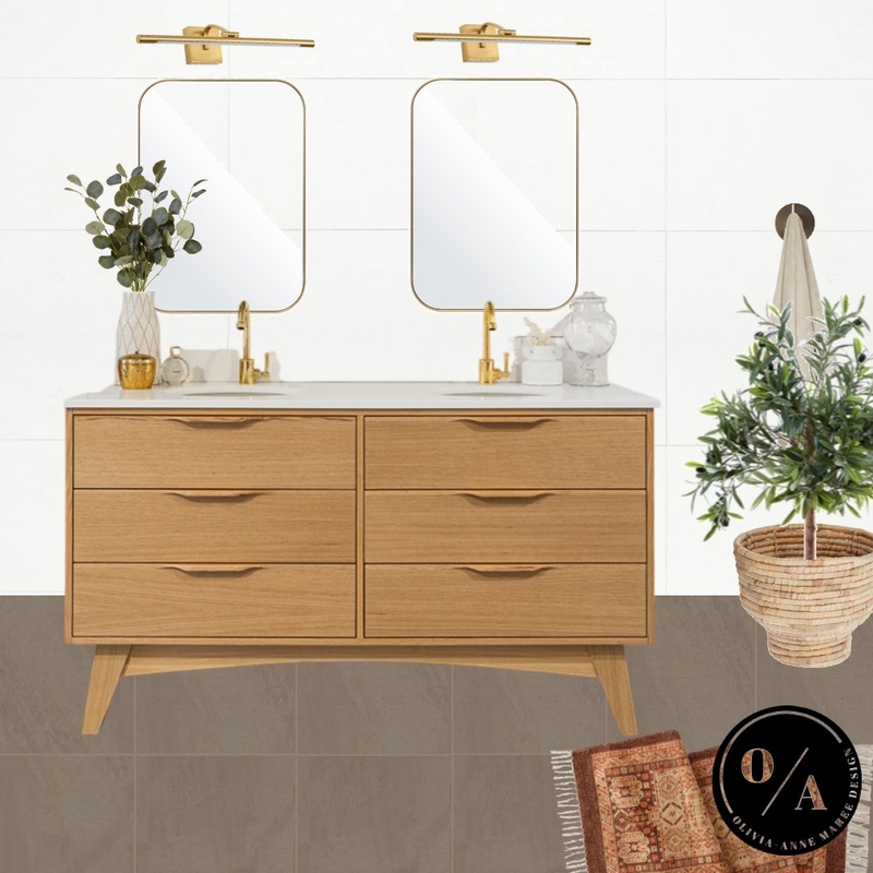 Mid Century Modern Bathroom Mood Board by O/A Designs on Style Sourcebook