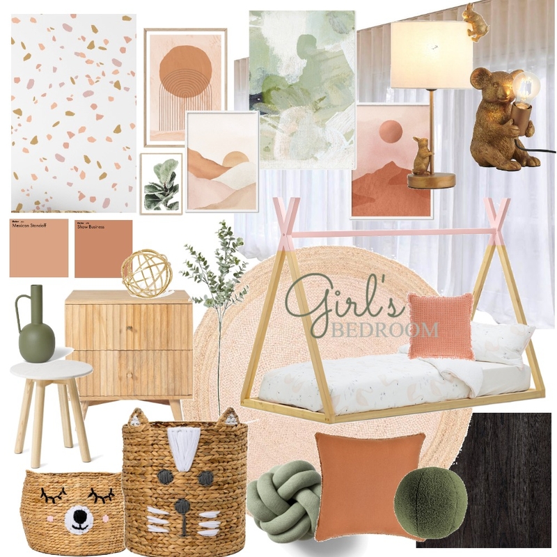 Girl's Bedroom Sample Board Mood Board by Adaiah Molina on Style Sourcebook