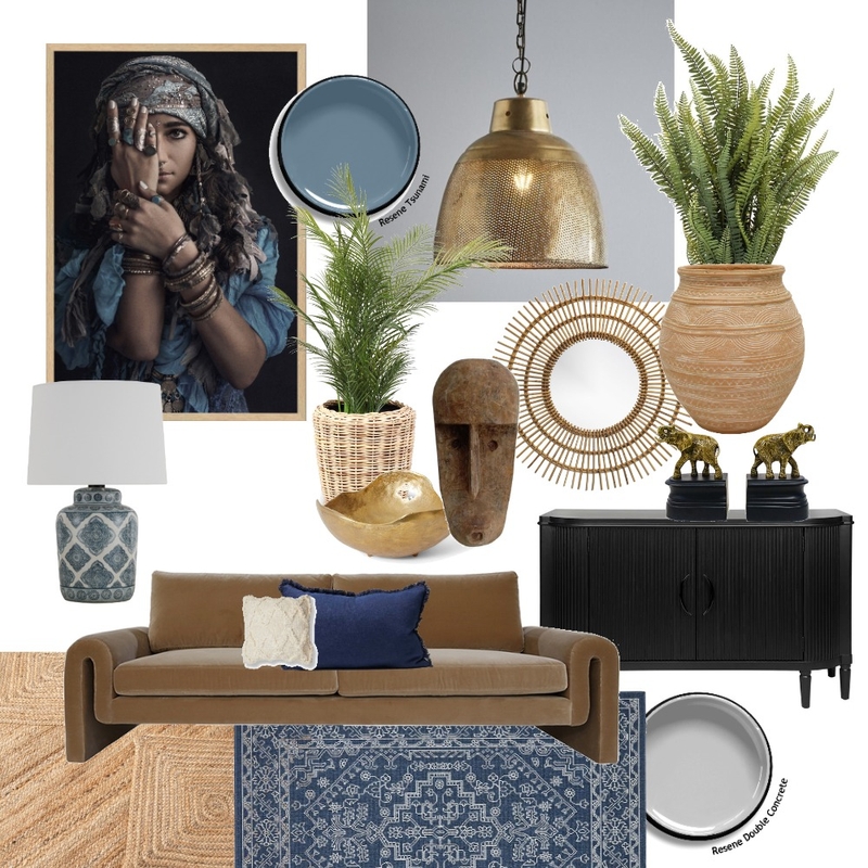 Boho Lounge Mood Board by Swish Decorating on Style Sourcebook