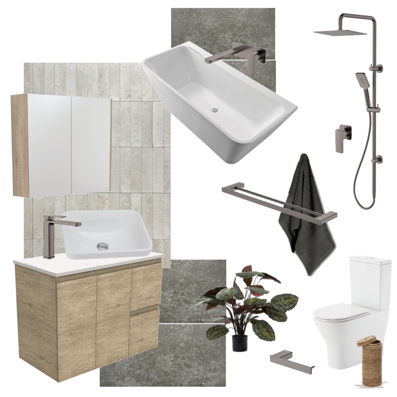 Dark Grey bathroom scheme Mood Board by emmalea97@gmail.com on Style Sourcebook