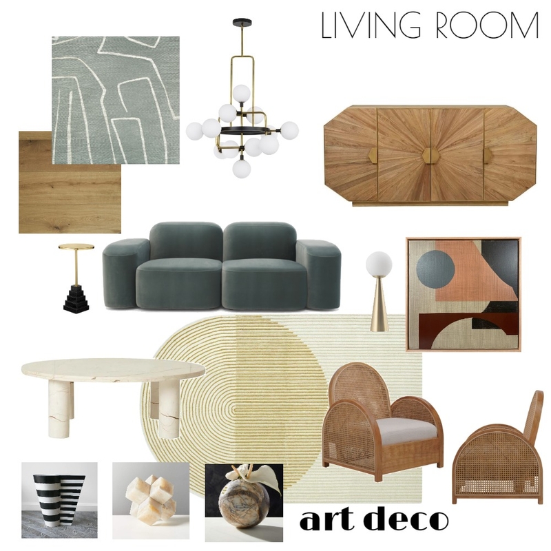 ART DECO LIVING ROOM Mood Board by Rachel Romly Interiors on Style Sourcebook