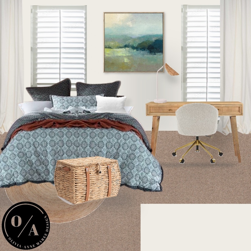 Guest Room/Study Mood Board by O/A Designs on Style Sourcebook