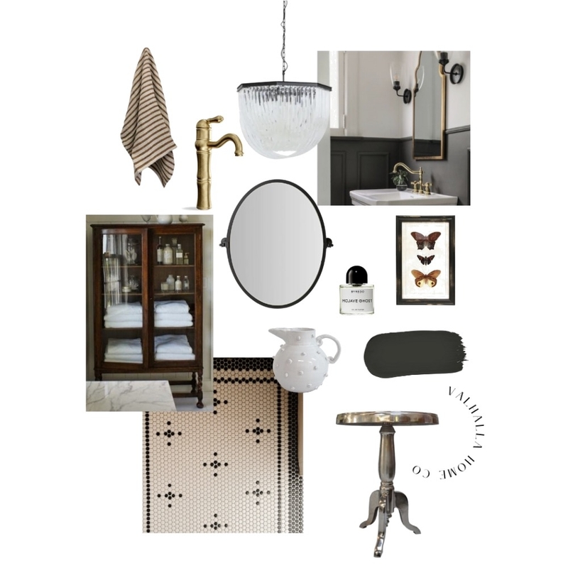 Moody Traditional Bathroom Mood Board by Valhalla Home Co on Style Sourcebook