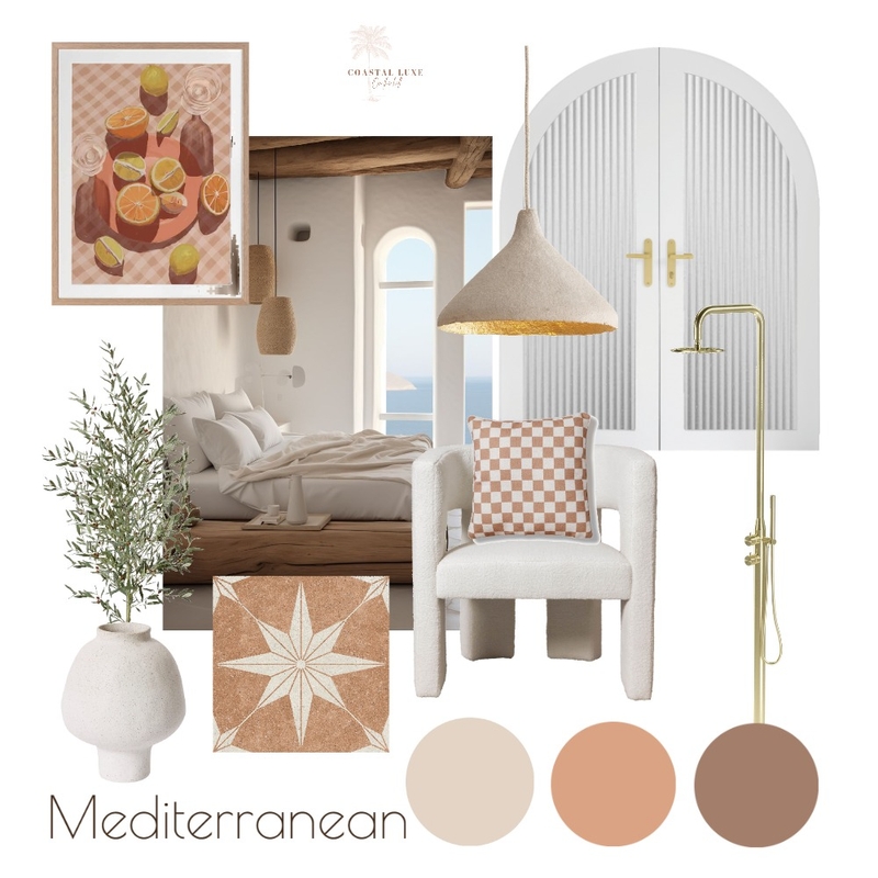 Mediterranean design style mood board Mood Board by Coastal Luxe on the hill on Style Sourcebook