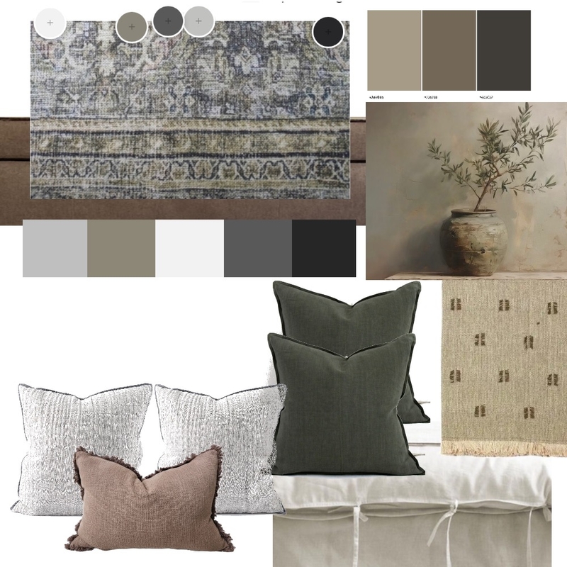 Pillow Layout Bedroom Mood Board by O/A Designs on Style Sourcebook