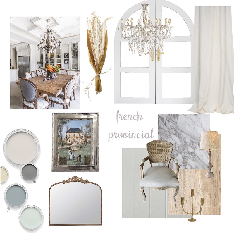 French Provincial Design Style Mood Board by heidigrace on Style Sourcebook