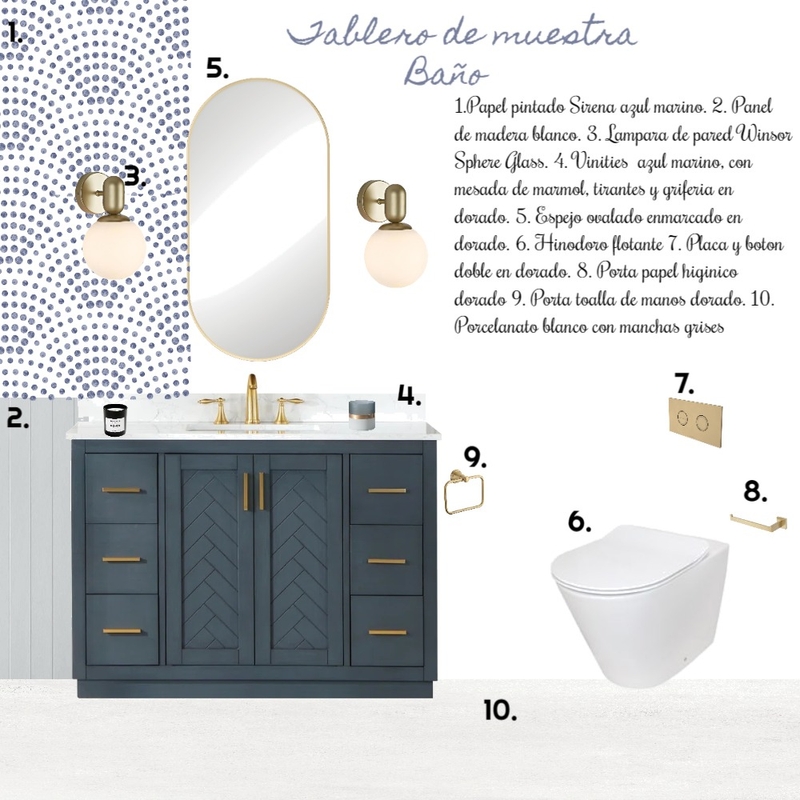 Trabajo 9 - Baño Mood Board by AntonelaGonzalez on Style Sourcebook