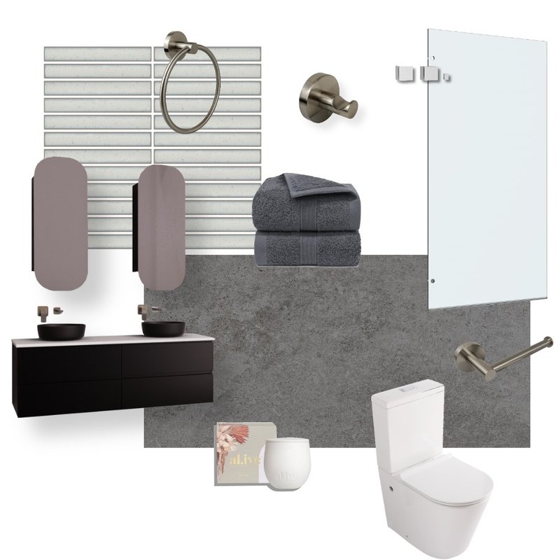 Complete Bathroom Package - The Block 2019 Tess & Luke Main Bathroom Mood Board by Beaumont Tiles on Style Sourcebook