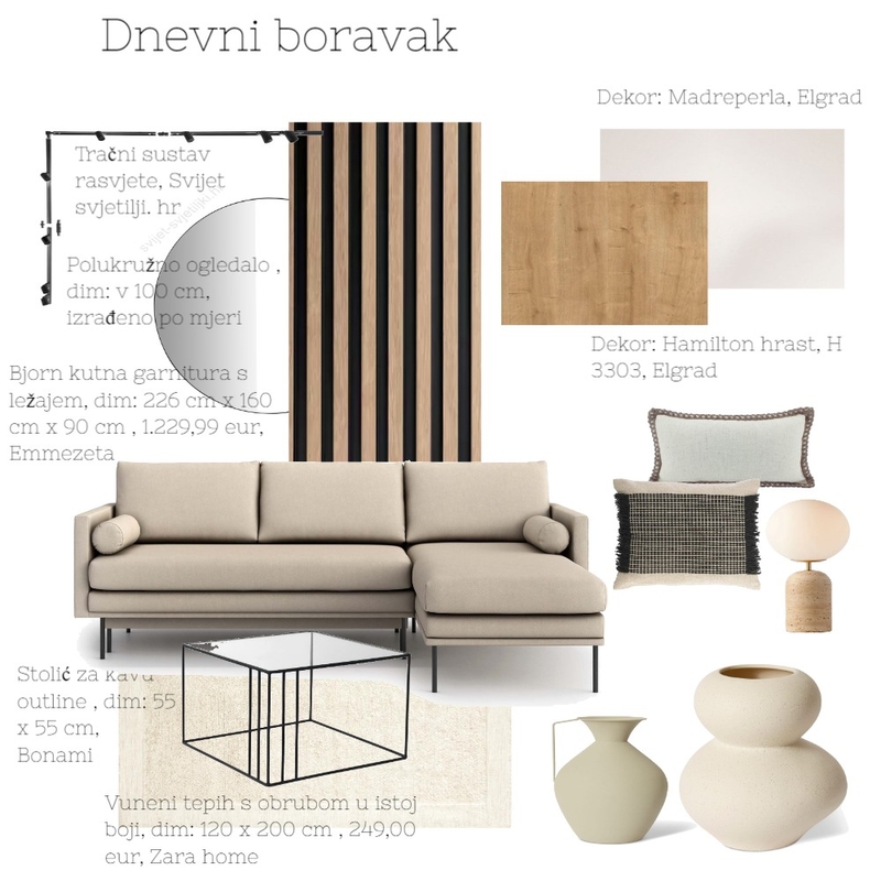 Mendeš dnevni boravak Mood Board by acikovic on Style Sourcebook