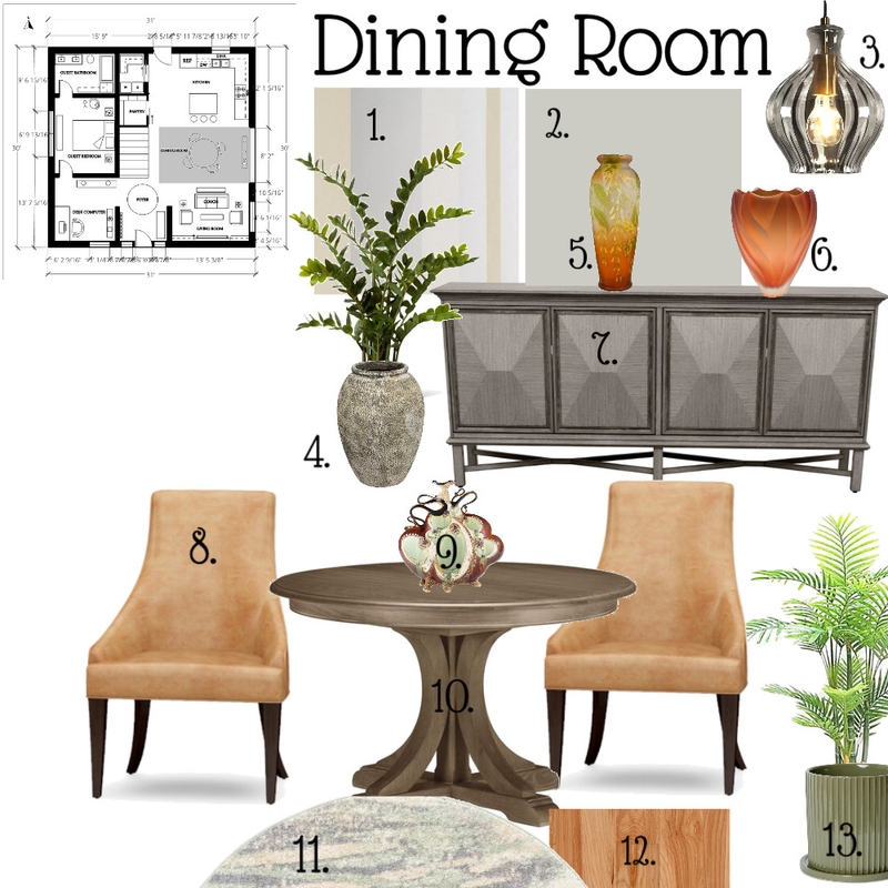 Dining Room Sample Board Mood Board by madstyles on Style Sourcebook