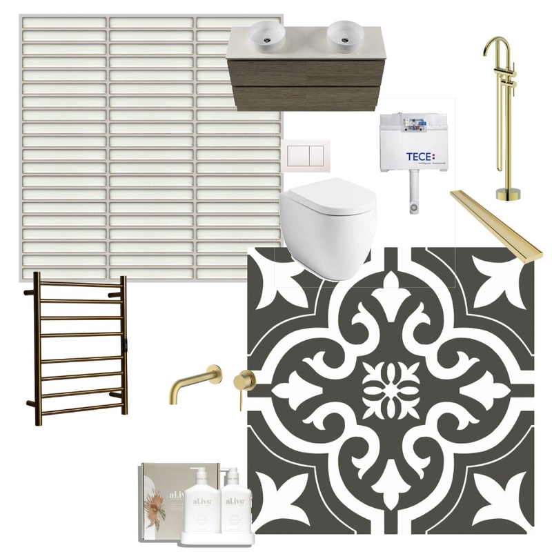 Complete Bathroom Package - The Block 2022 Omar & Oz Master Ensuite Mood Board by Beaumont Tiles on Style Sourcebook