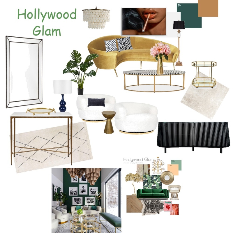 HOLLYWOOD GLAM Mood Board by ASPEIRONE on Style Sourcebook