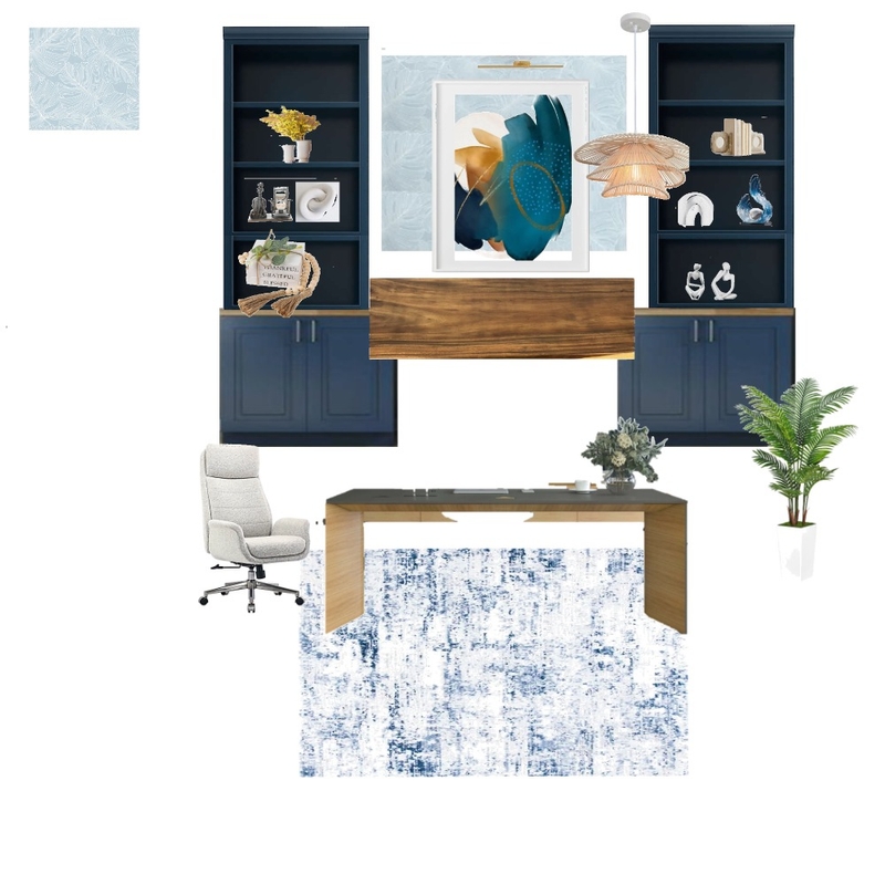 Hampton Style Study Room Sample Board Mood Board by v.swathy.r@gmail.com on Style Sourcebook