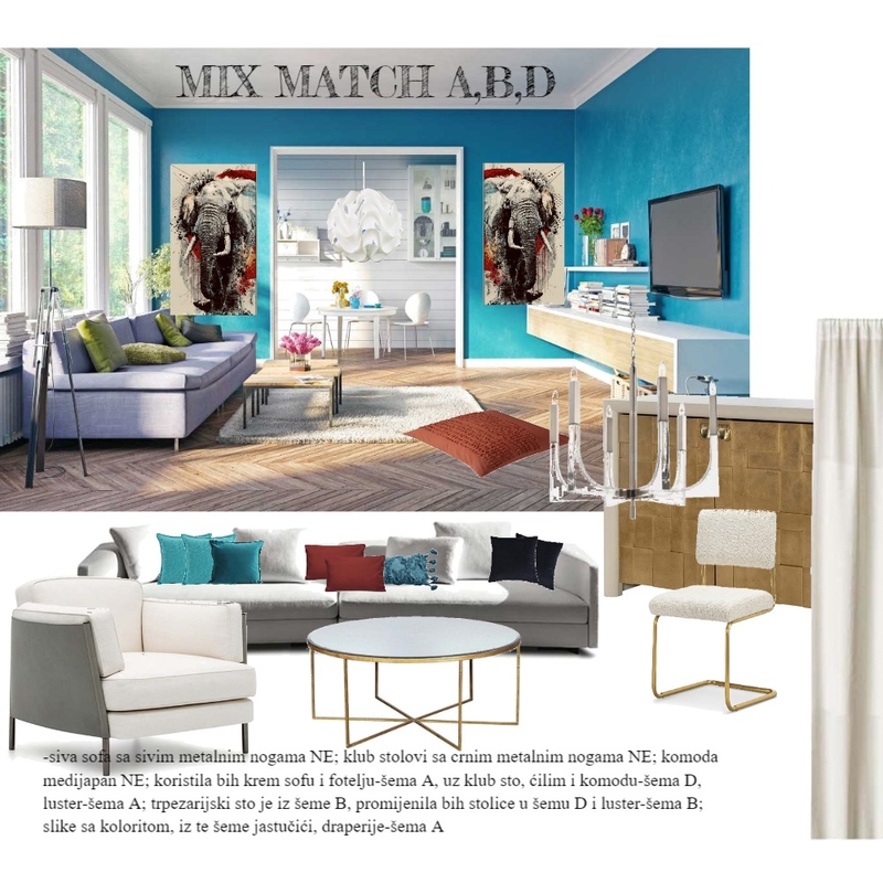 KOREKCIJA PROSTORA U MIX MATCH A,B,D Mood Board by majapaun on Style Sourcebook