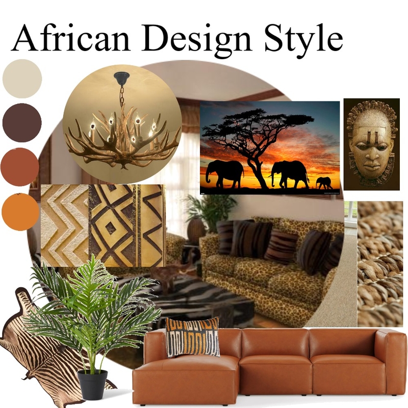 African Interior Design Style Mood Board by LizzyJ on Style Sourcebook