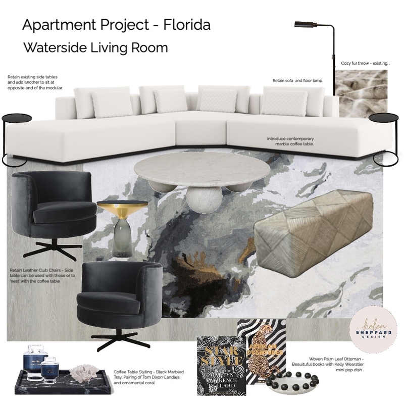 Waterside Living Room Mood Board by Helen Sheppard on Style Sourcebook
