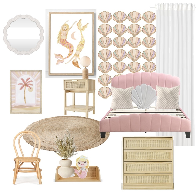 Girls Mermaid Bedroom Mood Board by Project Abode on Style Sourcebook