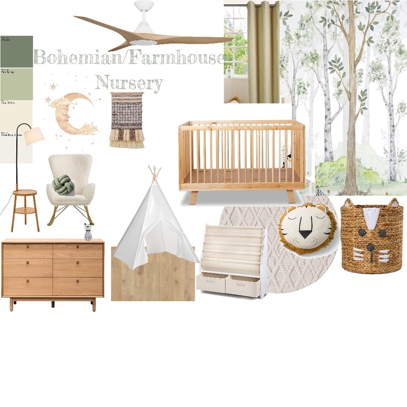 boho nursery Mood Board by RoseyM on Style Sourcebook