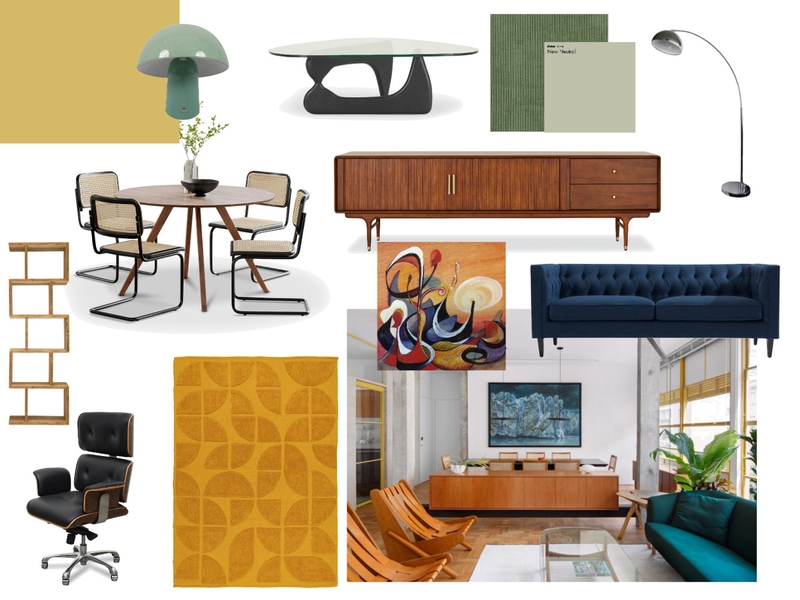 Mid Century Mood Board by undefined on Style Sourcebook