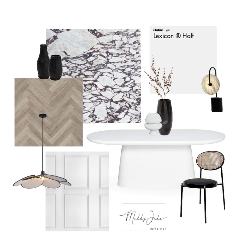 Contemporary and classic dining room Mood Board by Maddy Jade Interiors on Style Sourcebook