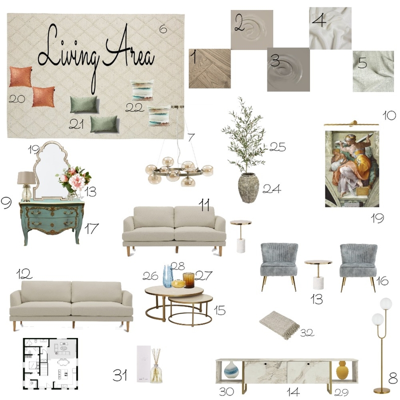 New living room. Mood Board by lisabet on Style Sourcebook